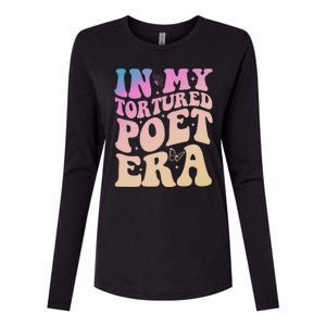 In My Tortured Poet Era Groovy Womens Cotton Relaxed Long Sleeve T-Shirt