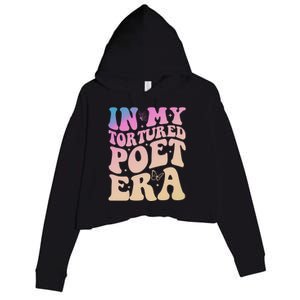 In My Tortured Poet Era Groovy Crop Fleece Hoodie