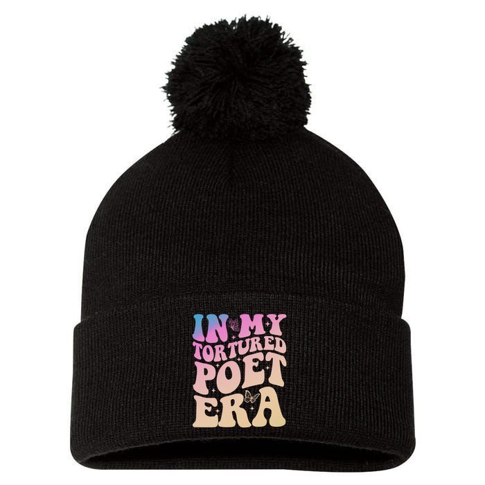 In My Tortured Poet Era Groovy Pom Pom 12in Knit Beanie