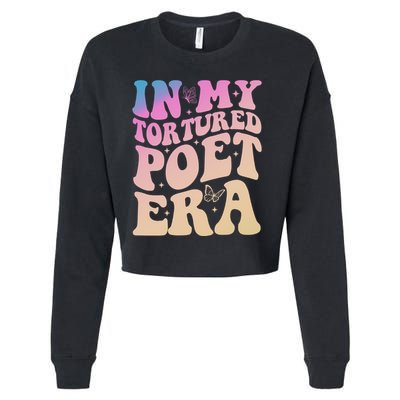 In My Tortured Poet Era Groovy Cropped Pullover Crew
