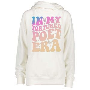 In My Tortured Poet Era Groovy Womens Funnel Neck Pullover Hood