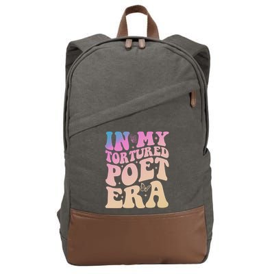 In My Tortured Poet Era Groovy Cotton Canvas Backpack