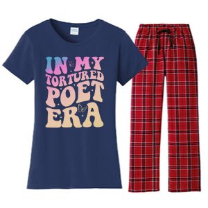 In My Tortured Poet Era Groovy Women's Flannel Pajama Set