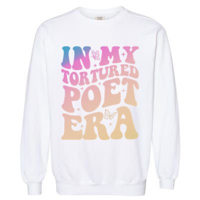 In My Tortured Poet Era Groovy Garment-Dyed Sweatshirt