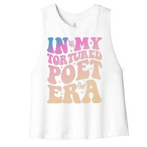 In My Tortured Poet Era Groovy Women's Racerback Cropped Tank