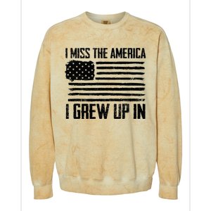 I Miss The America I Grew Up In Colorblast Crewneck Sweatshirt