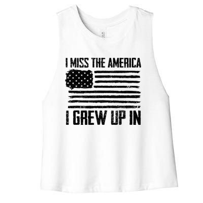 I Miss The America I Grew Up In Women's Racerback Cropped Tank