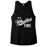 It's Mullet Time, Funny Redneck Mullet Ladies PosiCharge Tri-Blend Wicking Tank
