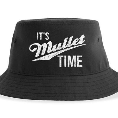 It's Mullet Time, Funny Redneck Mullet Sustainable Bucket Hat