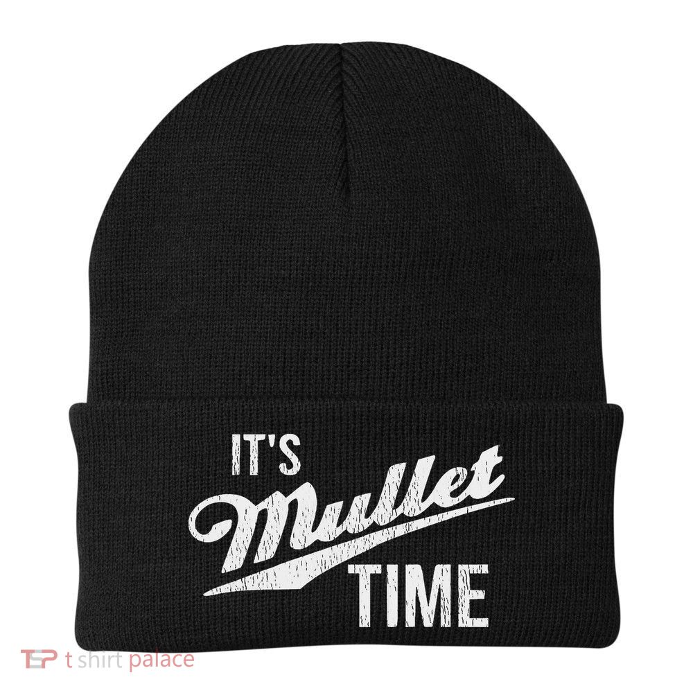 It's Mullet Time, Funny Redneck Mullet Beanie