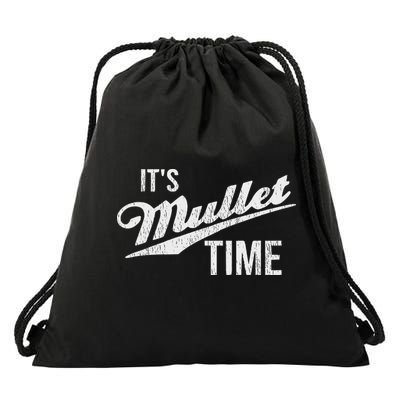 It's Mullet Time, Funny Redneck Mullet Drawstring Bag