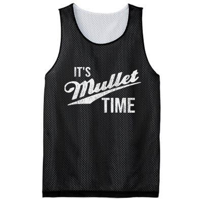 It's Mullet Time, Funny Redneck Mullet Mesh Reversible Basketball Jersey Tank