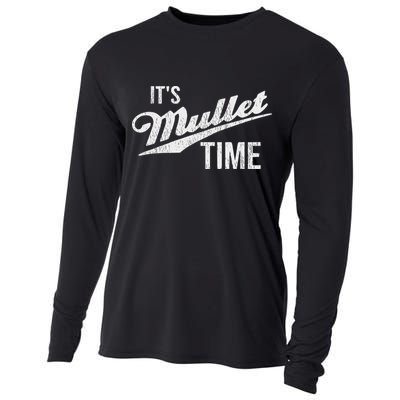 It's Mullet Time, Funny Redneck Mullet Cooling Performance Long Sleeve Crew