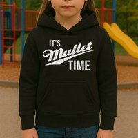 It's Mullet Time, Funny Redneck Mullet Kids Hoodie