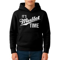 It's Mullet Time, Funny Redneck Mullet Kids Hoodie