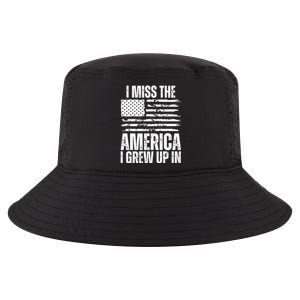 I Miss The America I Grew Up In Distressed American Flag Gift Cool Comfort Performance Bucket Hat