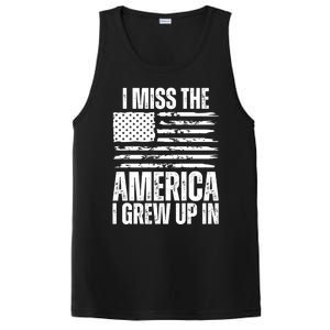 I Miss The America I Grew Up In Distressed American Flag Gift PosiCharge Competitor Tank