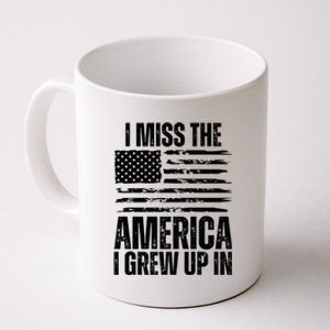 I Miss The America I Grew Up In Distressed American Flag Gift Coffee Mug