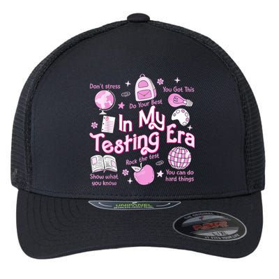 In My Testing Era Teachers Student Rock The Test Testing Day Flexfit Unipanel Trucker Cap