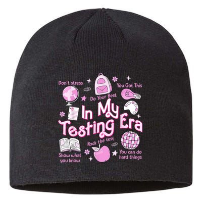 In My Testing Era Teachers Student Rock The Test Testing Day Sustainable Beanie