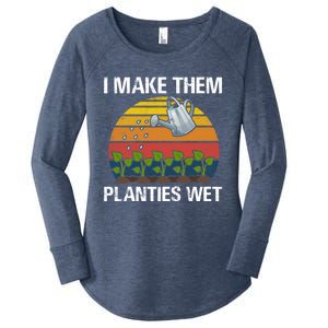 I Make Them Planties Wet Funny Gardening Saying Gift Women's Perfect Tri Tunic Long Sleeve Shirt