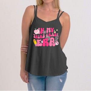 In My Third Grade Era Back To School 3rd Grade Retro Groovy Women's Strappy Tank