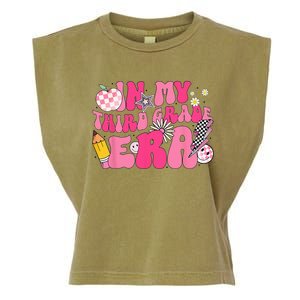 In My Third Grade Era Back To School 3rd Grade Retro Groovy Garment-Dyed Women's Muscle Tee