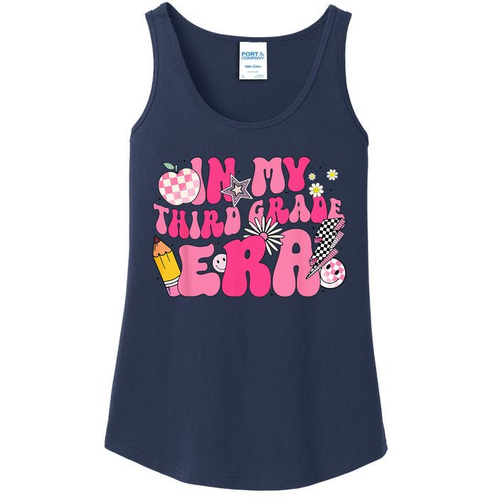 In My Third Grade Era Back To School 3rd Grade Retro Groovy Ladies Essential Tank