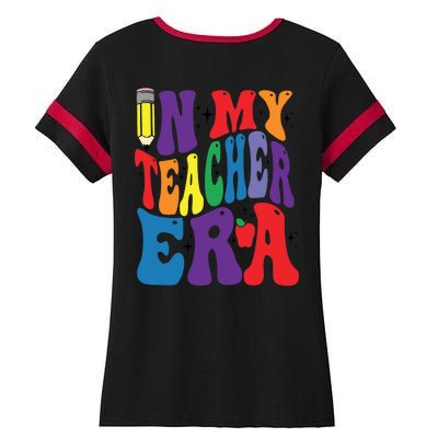 In My Teacher Era Favorite Teacher Gift Teacher’S Day Gift Custom School Teac Ladies Halftime Notch Neck Tee