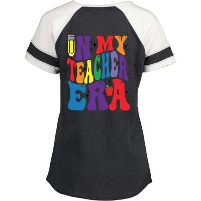 In My Teacher Era Favorite Teacher Gift Teacher’S Day Gift Custom School Teac Enza Ladies Jersey Colorblock Tee