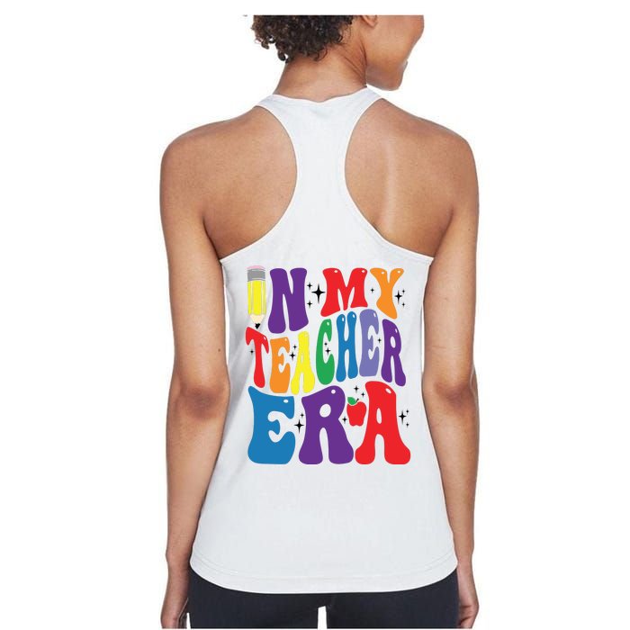 In My Teacher Era Favorite Teacher Gift Teacher’S Day Gift Custom School Teac Women's Racerback Tank