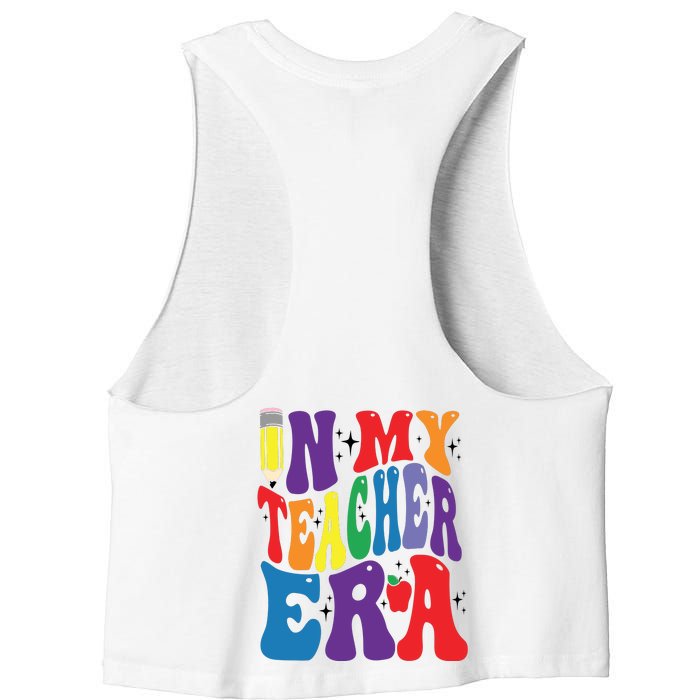 In My Teacher Era Favorite Teacher Gift Teacher’S Day Gift Custom School Teac Women's Racerback Cropped Tank