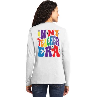 In My Teacher Era Favorite Teacher Gift Teacher’S Day Gift Custom School Teac Ladies Long Sleeve Shirt