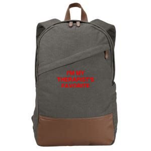 Im My Therapists Favorite Saying Quote Cotton Canvas Backpack