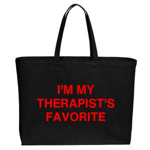 Im My Therapists Favorite Saying Quote Cotton Canvas Jumbo Tote