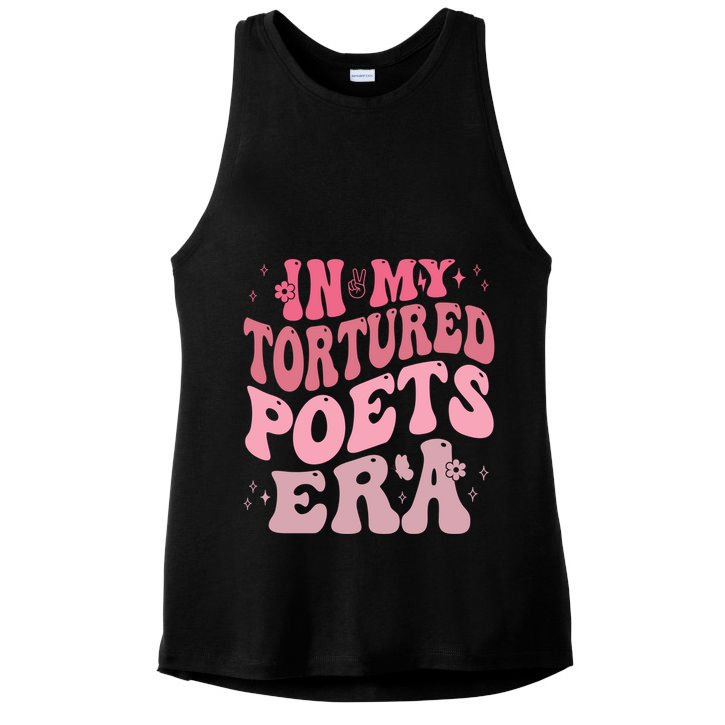 In My Tortured Poets Era Pink Groovy Ladies PosiCharge Tri-Blend Wicking Tank