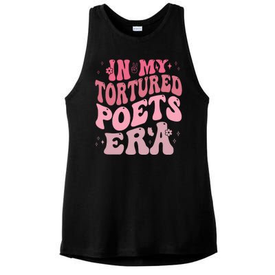 In My Tortured Poets Era Pink Groovy Ladies PosiCharge Tri-Blend Wicking Tank