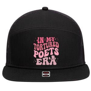 In My Tortured Poets Era Pink Groovy 7 Panel Mesh Trucker Snapback Hat