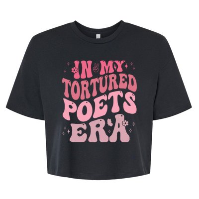 In My Tortured Poets Era Pink Groovy Bella+Canvas Jersey Crop Tee