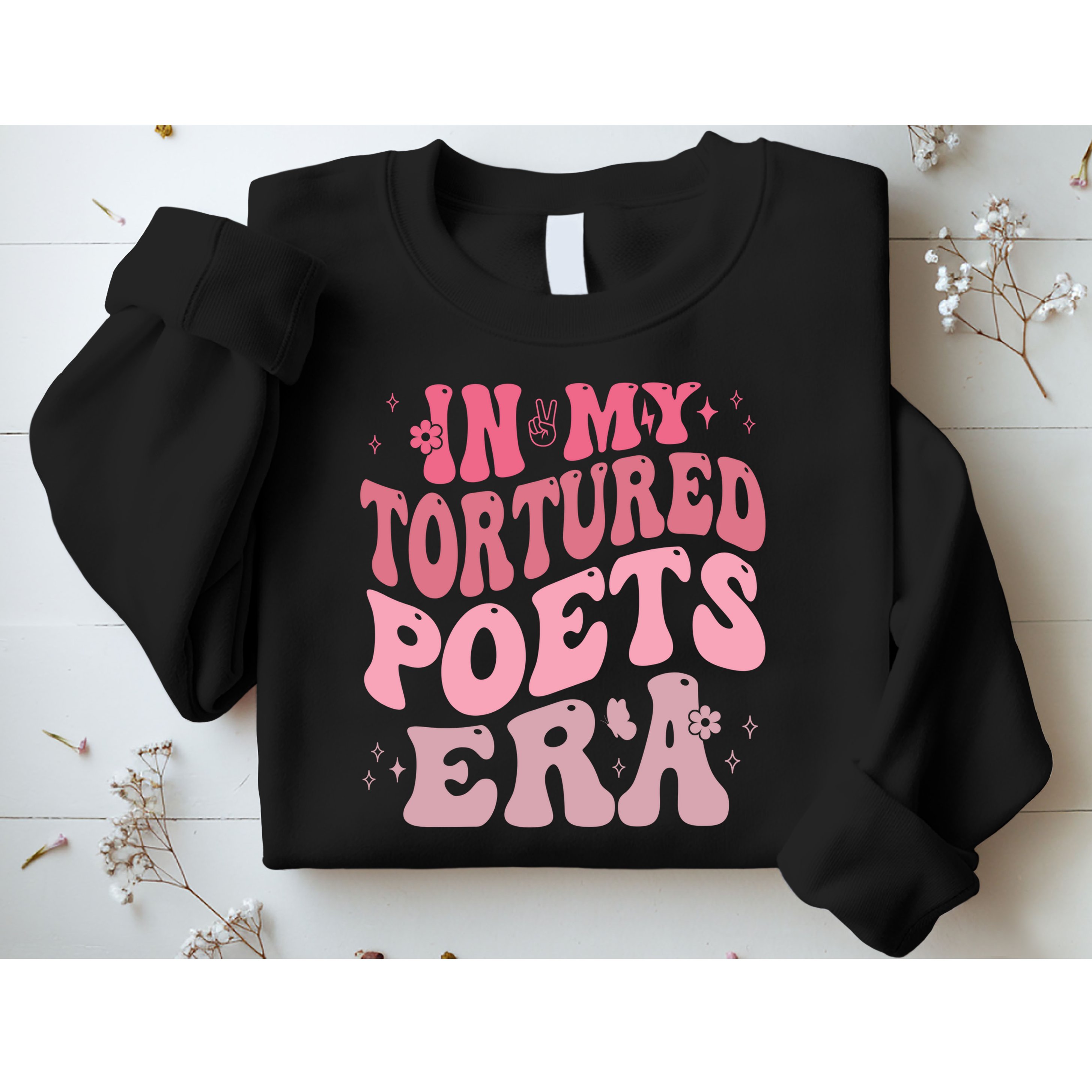 In My Tortured Poets Era Pink Groovy Sweatshirt