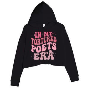 In My Tortured Poets Era Pink Groovy Crop Fleece Hoodie