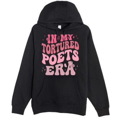 In My Tortured Poets Era Pink Groovy Premium Pullover Hoodie