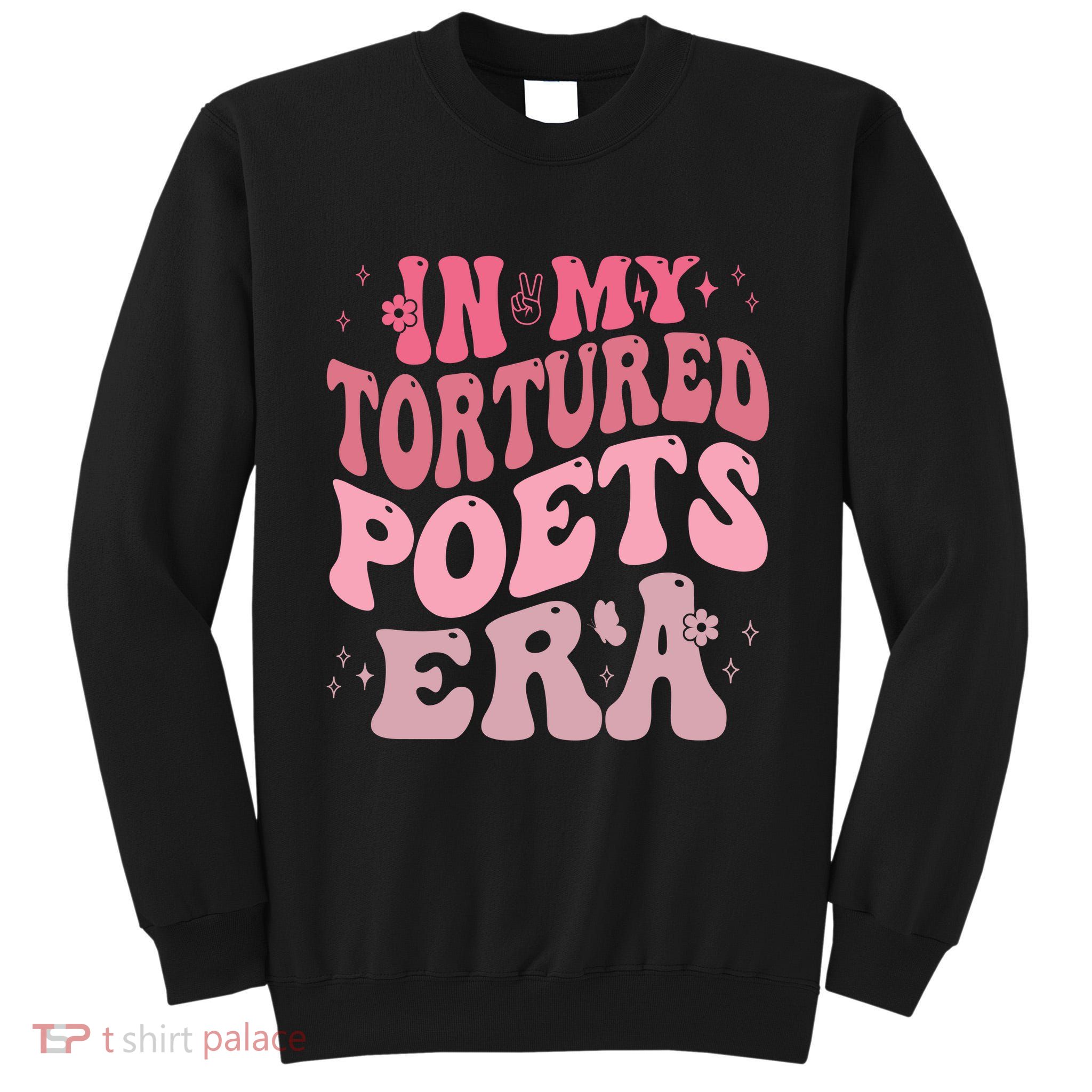In My Tortured Poets Era Pink Groovy Tall Sweatshirt