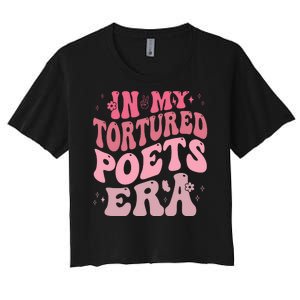 In My Tortured Poets Era Pink Groovy Women's Crop Top Tee