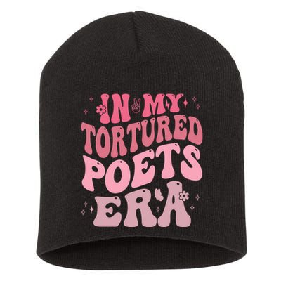 In My Tortured Poets Era Pink Groovy Short Acrylic Beanie