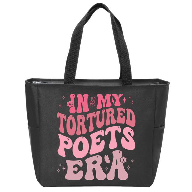In My Tortured Poets Era Pink Groovy Zip Tote Bag