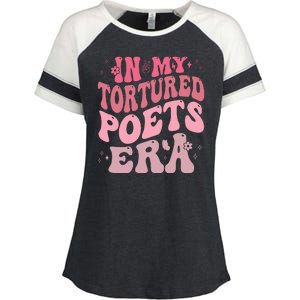 In My Tortured Poets Era Pink Groovy Enza Ladies Jersey Colorblock Tee