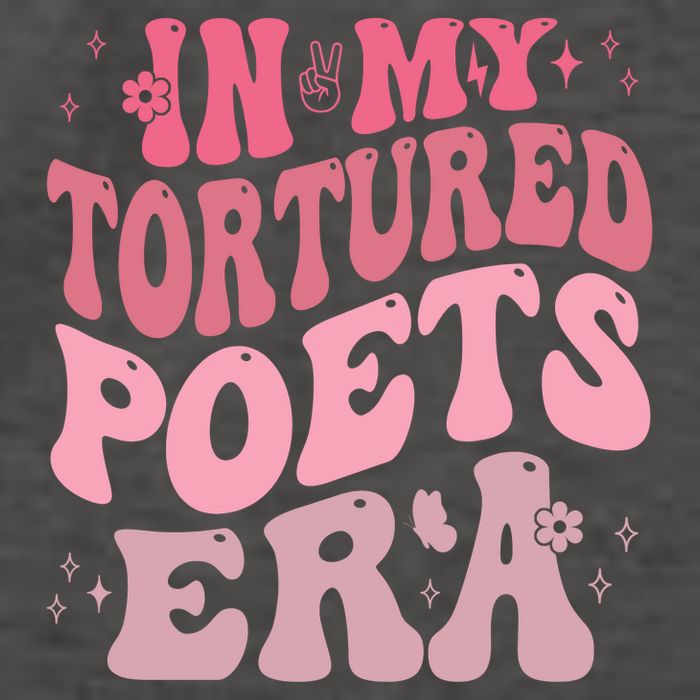 In My Tortured Poets Era Pink Groovy Vector Backpack