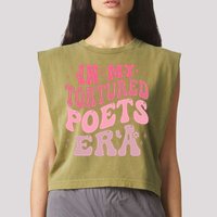 In My Tortured Poets Era Pink Groovy Garment-Dyed Women's Muscle Tee