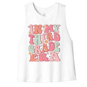 In My Third Grade Era Girl Cute Back To School 3rd Grade Era Women's Racerback Cropped Tank